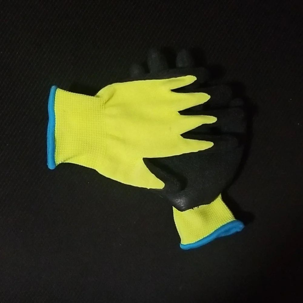 Kids Yellow & Black Outdoor Work Gloves